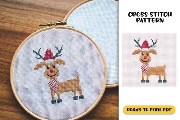 Christmas Deer Cross Stitch Pattern