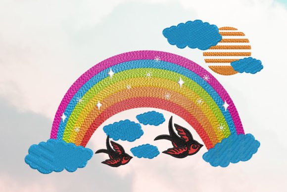 Rainbow and Birds