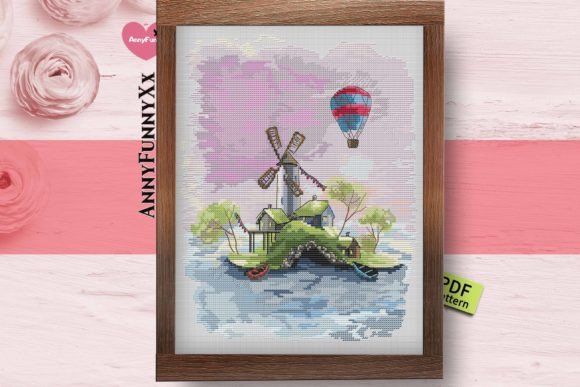 Windmill Cross Stitch Pattern PDF